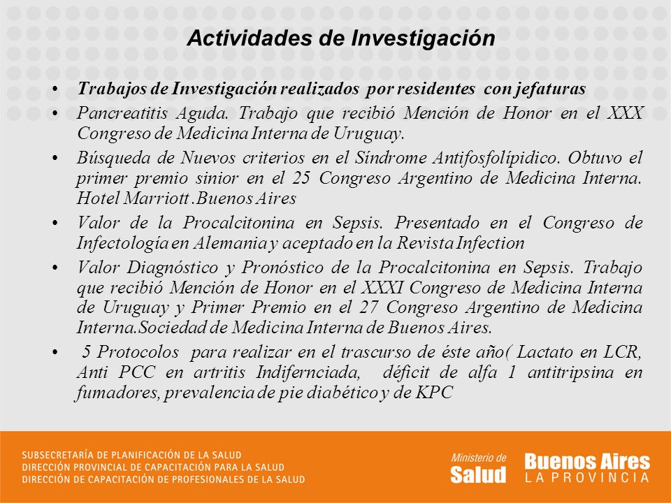 Actividades de Investigación