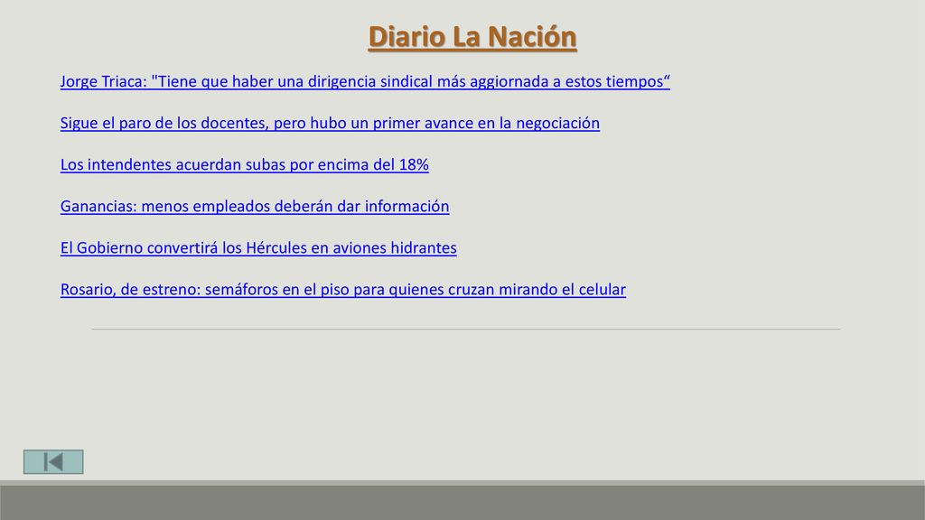 Diario La Nación Jorge Triaca: Tiene que haber una dirigencia sindical más aggiornada a estos tiempos