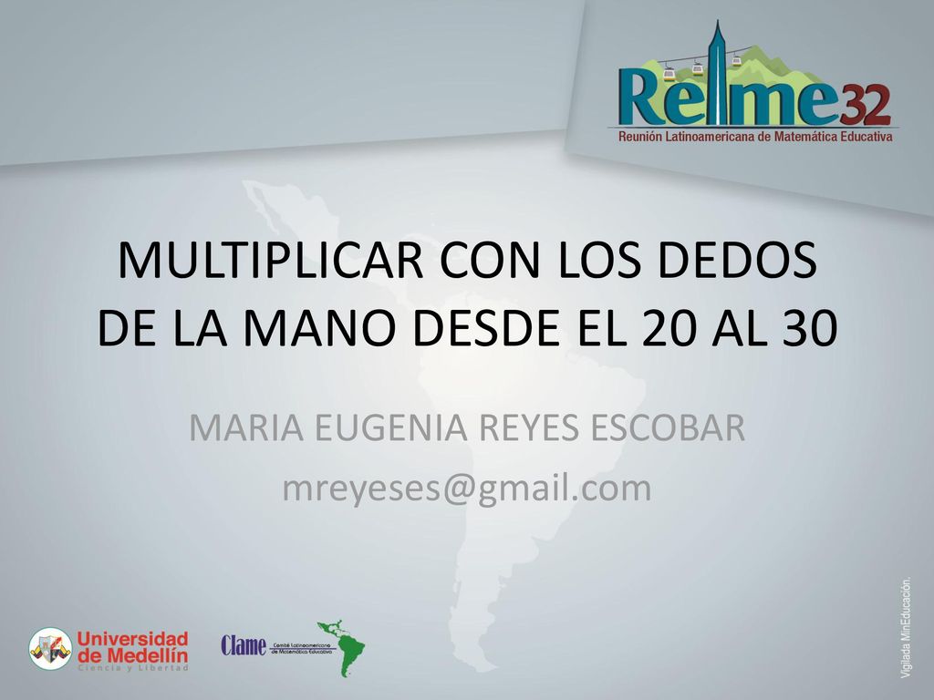 MULTIPLICAR CON LOS DEDOS DE LA MANO DESDE EL 20 AL 30