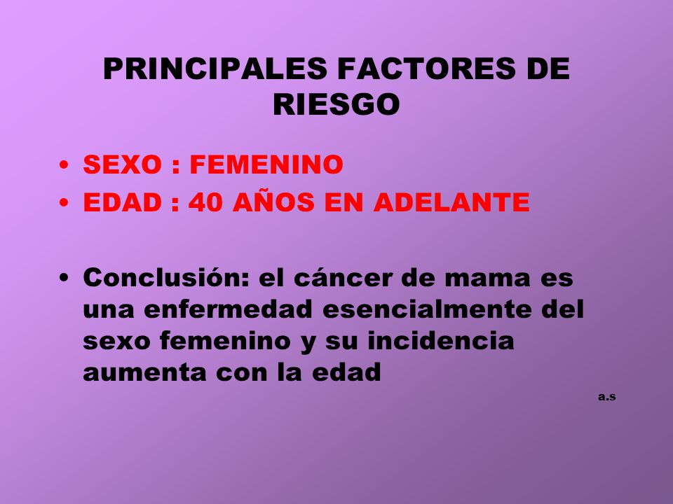 PRINCIPALES FACTORES DE RIESGO