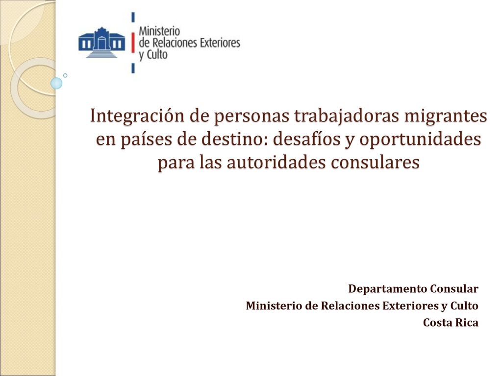 Integración de personas trabajadoras migrantes en países de destino: desafíos y oportunidades para las autoridades consulares