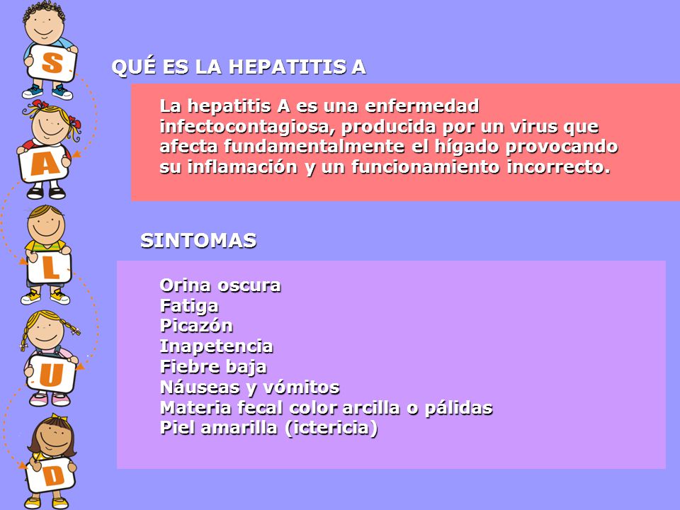QUÉ ES LA HEPATITIS A SINTOMAS