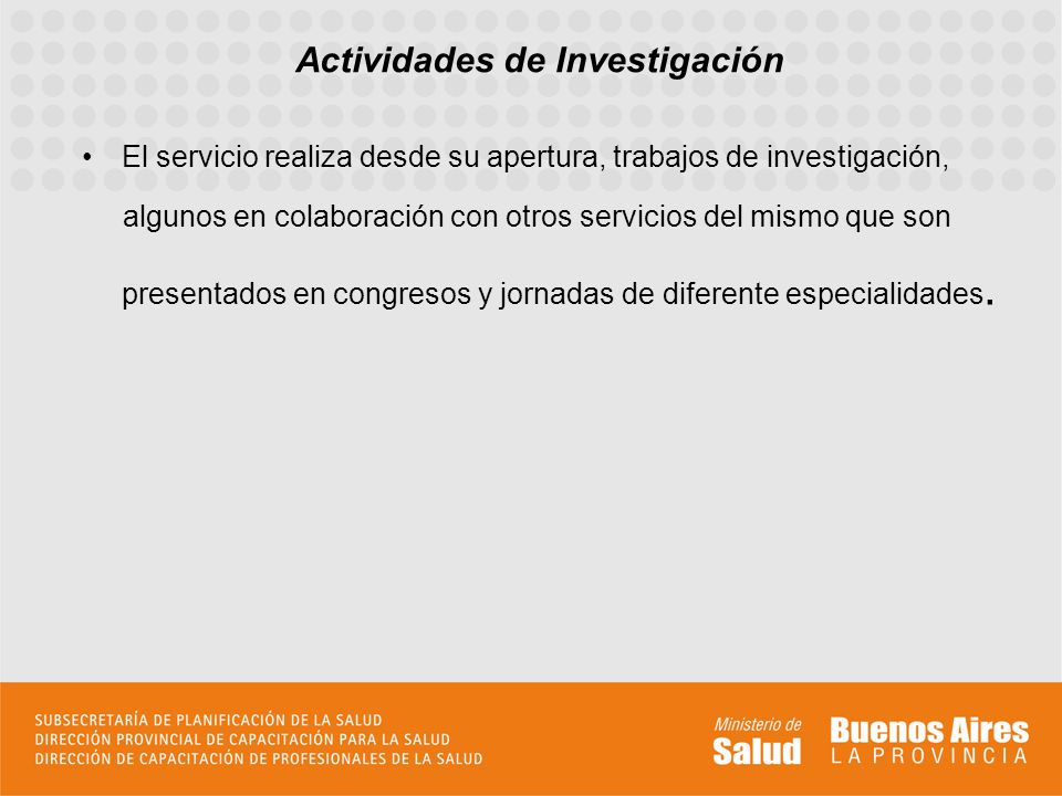 Actividades de Investigación