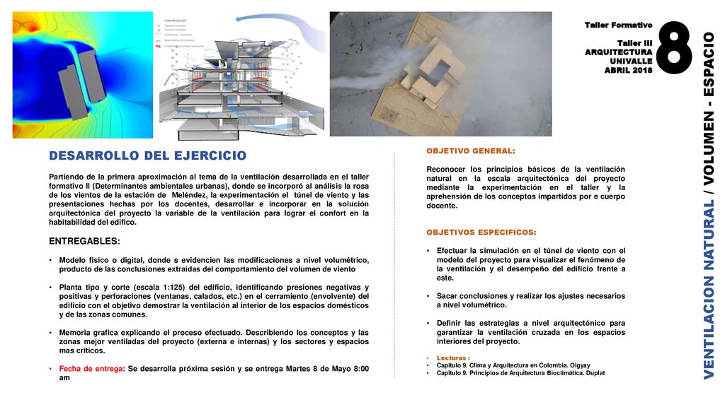 8 VENTILACION NATURAL / VOLUMEN - ESPACIO DESARROLLO DEL EJERCICIO
