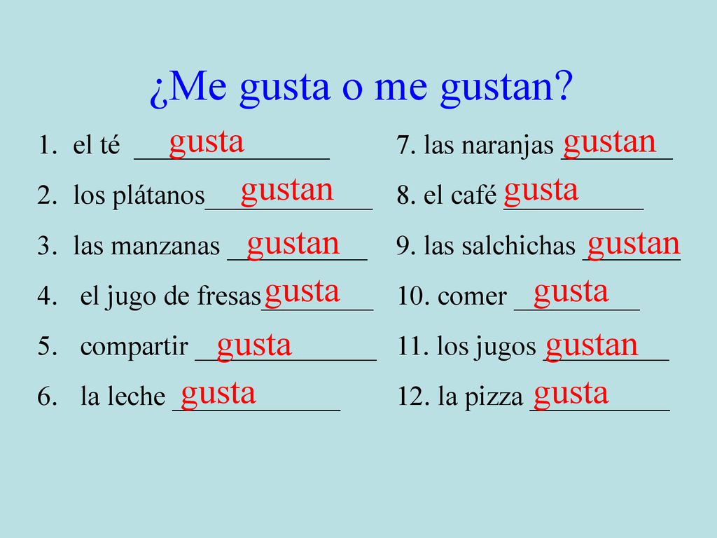 ¿Me gusta o me gustan gusta gustan gustan gusta gustan gustan gusta