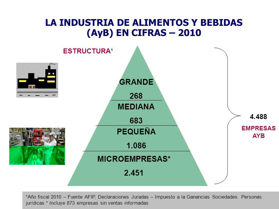 LA INDUSTRIA DE ALIMENTOS Y BEBIDAS (AyB) EN CIFRAS – 2010