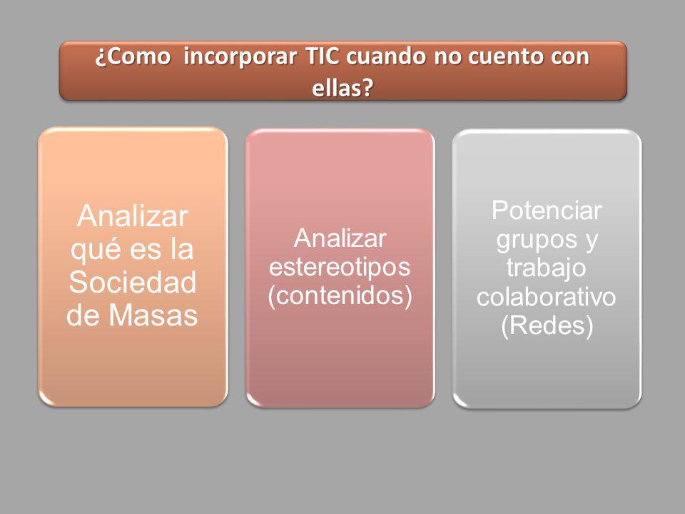 ¿Como incorporar TIC cuando no cuento con ellas