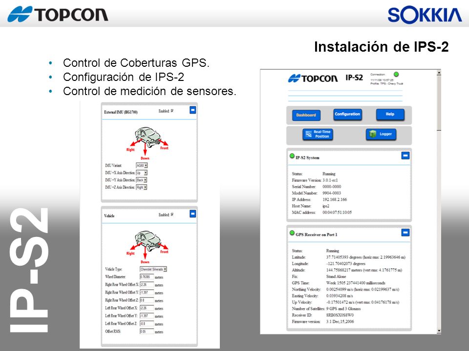 Instalación de IPS-2 Control de Coberturas GPS. Configuración de IPS-2