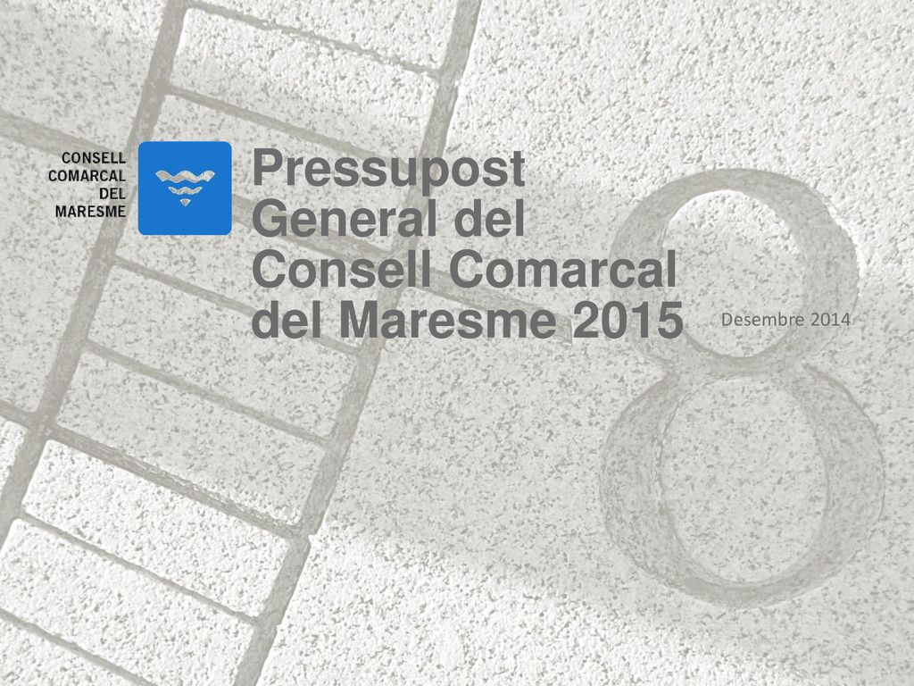 Pressupost General del Consell Comarcal del Maresme 2015 Desembre 2014