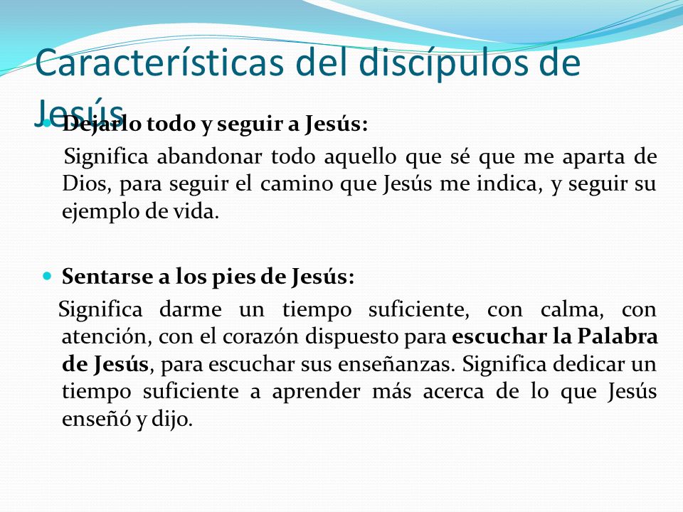 Características del discípulos de Jesús