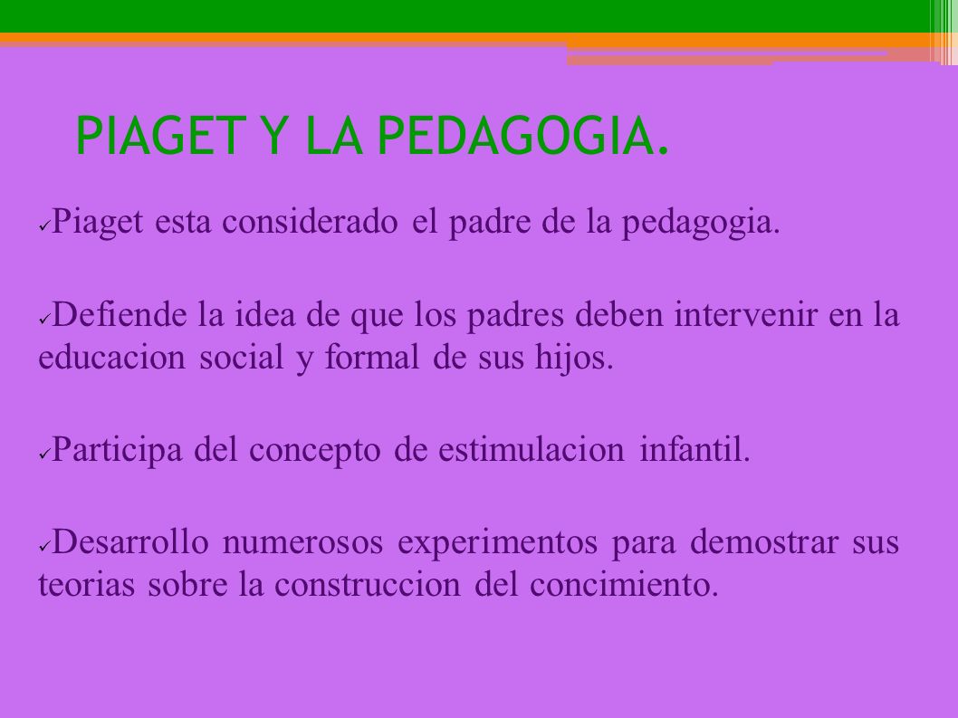 PIAGET Y LA PEDAGOGIA. Piaget esta considerado el padre de la pedagogia.