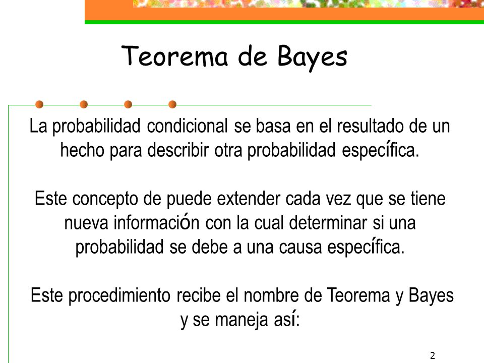 Teorema de Bayes