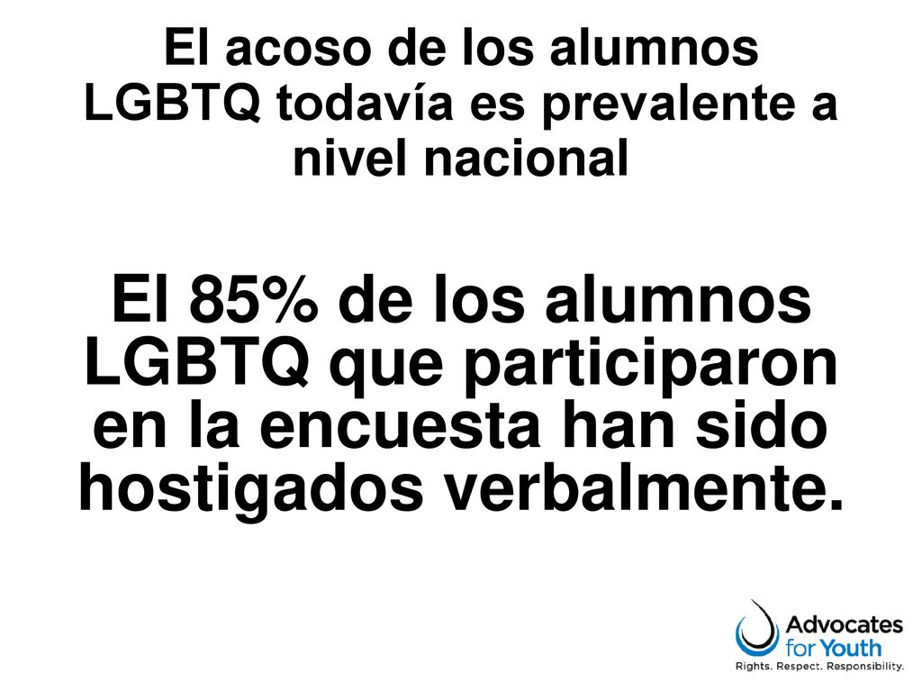 El acoso de los alumnos LGBTQ todavía es prevalente a nivel nacional