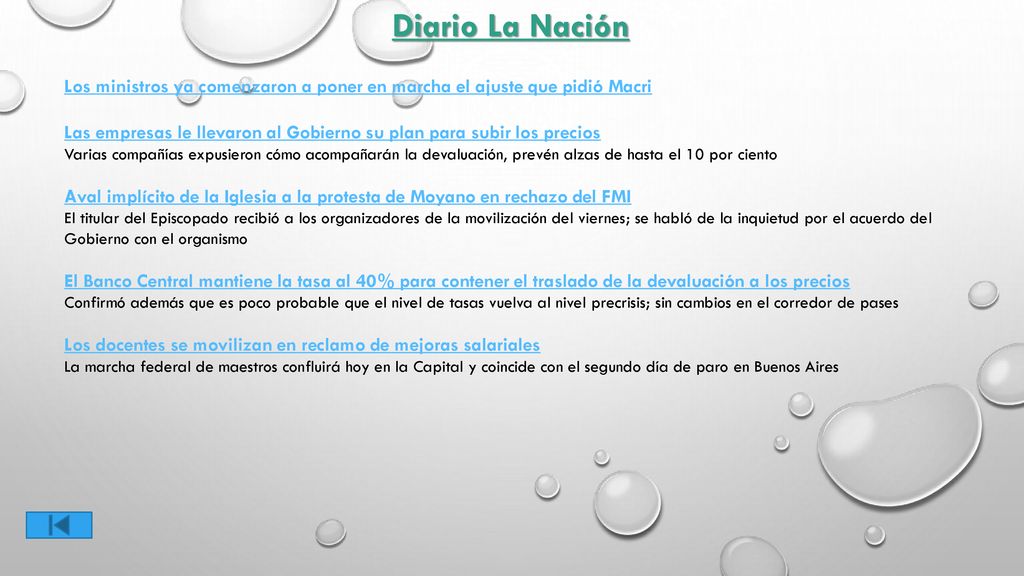 Diario La Nación Los ministros ya comenzaron a poner en marcha el ajuste que pidió Macri.