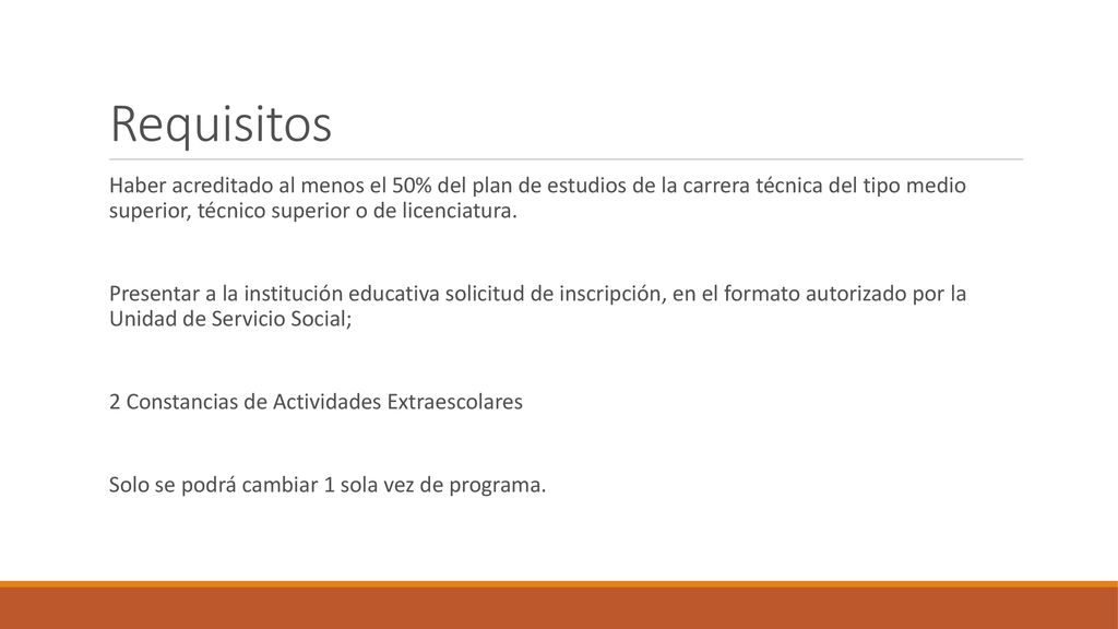 Requisitos Haber acreditado al menos el 50% del plan de estudios de la carrera técnica del tipo medio superior, técnico superior o de licenciatura.