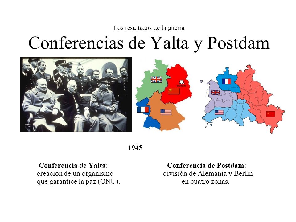 Los resultados de la guerra Conferencias de Yalta y Postdam
