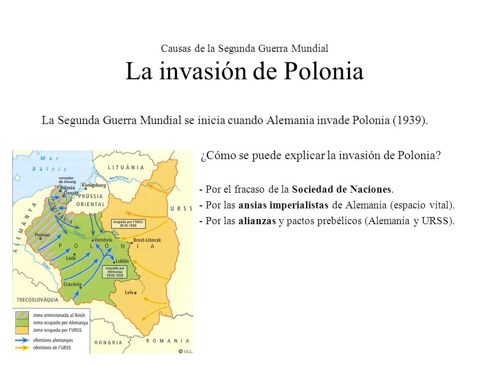 Causas de la Segunda Guerra Mundial La invasión de Polonia