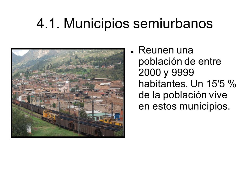 4.1. Municipios semiurbanos