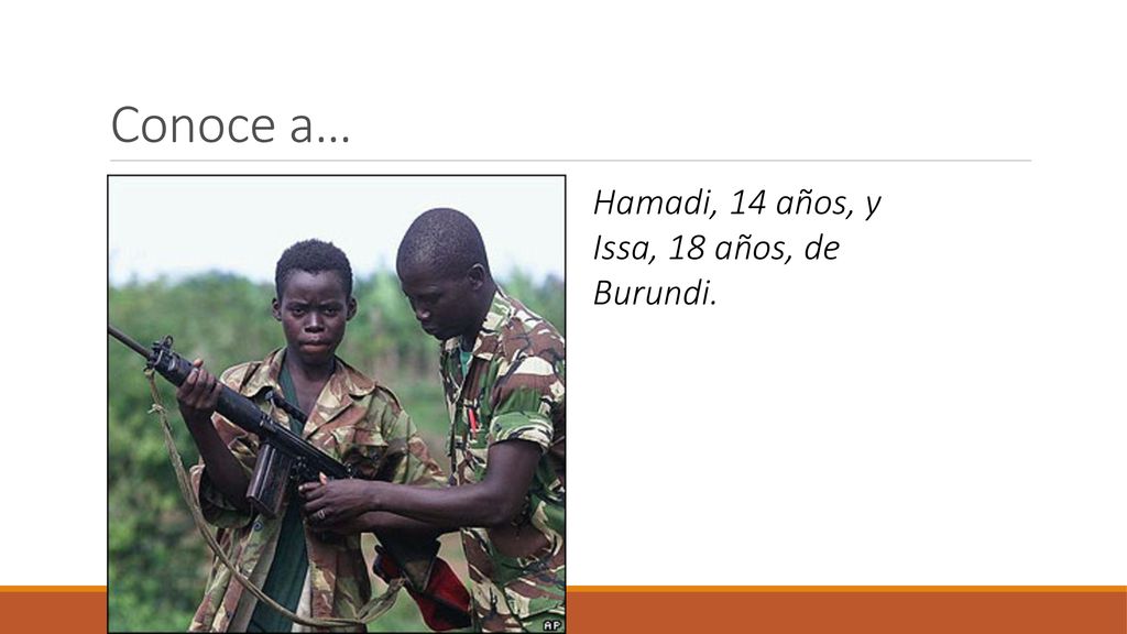 Conoce a… Hamadi, 14 años, y Issa, 18 años, de Burundi.