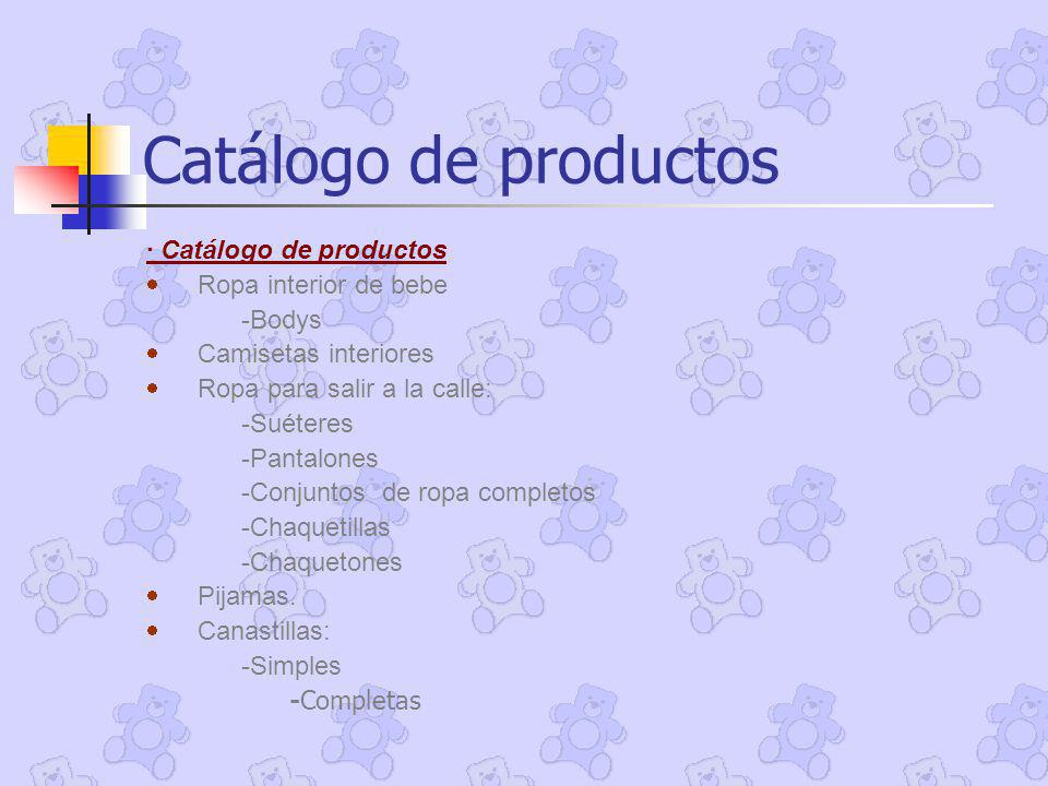 Catálogo de productos · Catálogo de productos · Ropa interior de bebe