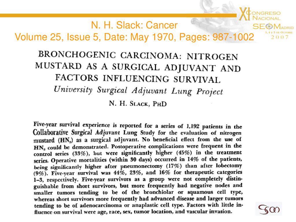 N. H. Slack: Cancer Volume 25, Issue 5, Date: May 1970, Pages: