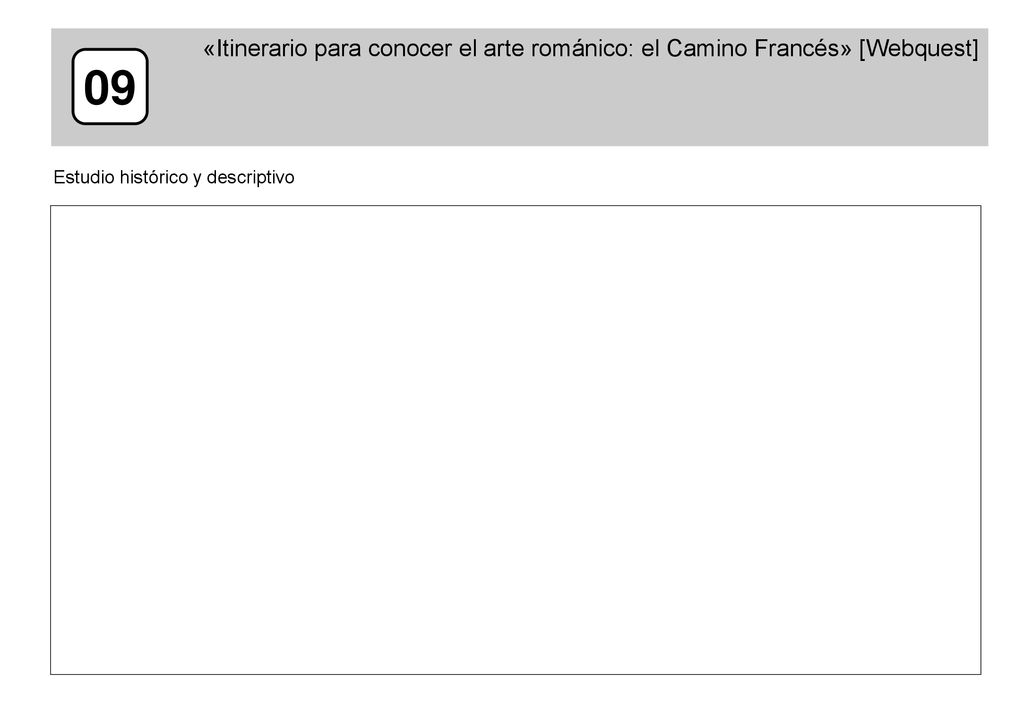 «Itinerario para conocer el arte románico: el Camino Francés» [Webquest]