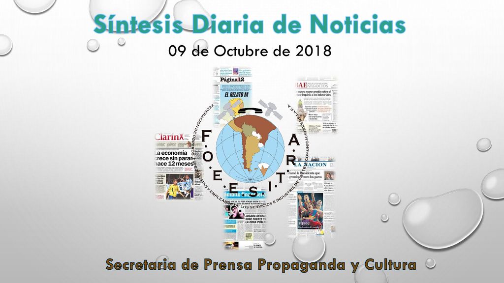 Síntesis Diaria de Noticias Secretaria de Prensa Propaganda y Cultura