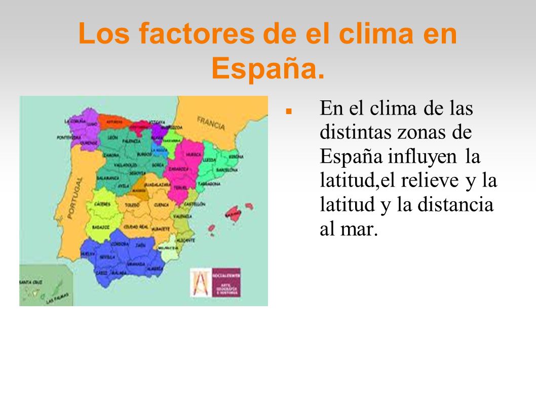 Los factores de el clima en España.