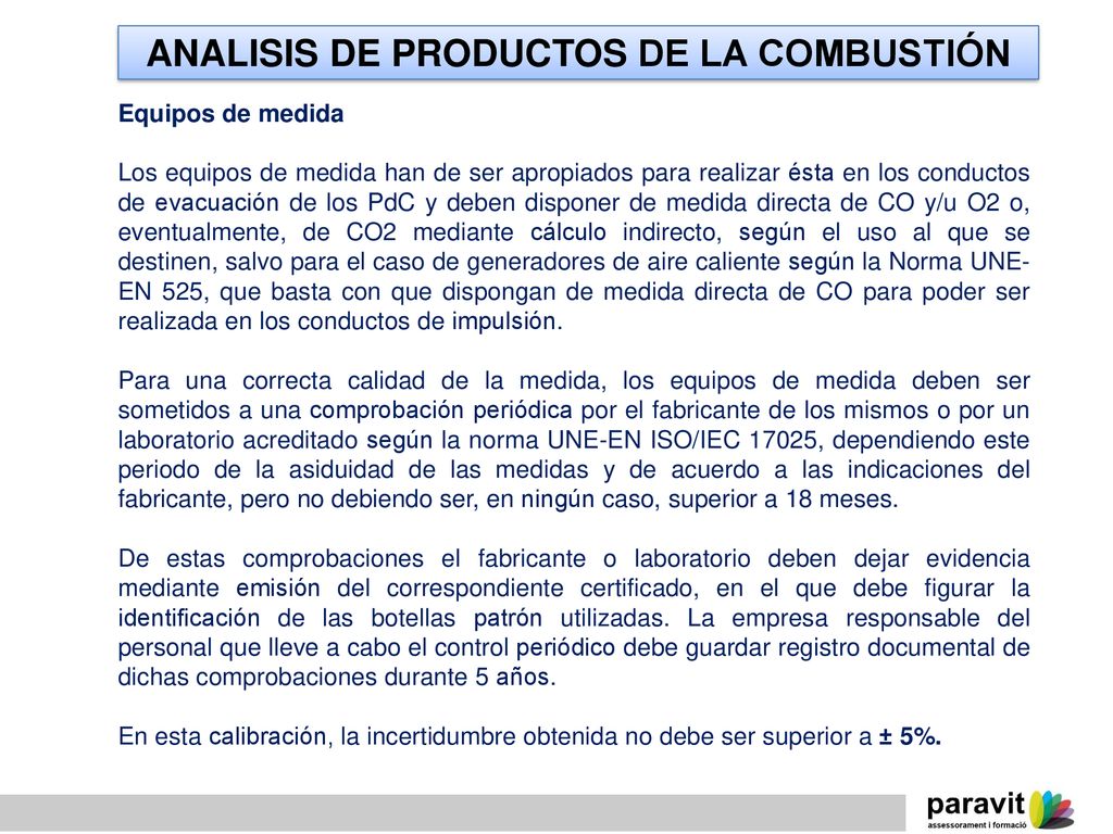 ANALISIS DE PRODUCTOS DE LA COMBUSTIÓN