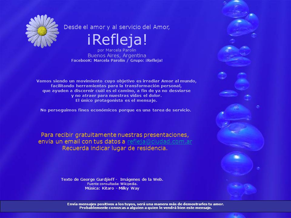 ¡Refleja! Desde el amor y al servicio del Amor,
