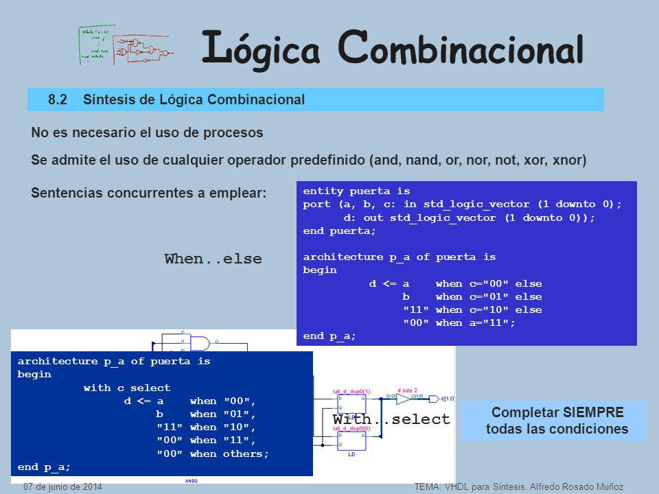 Completar SIEMPRE todas las condiciones