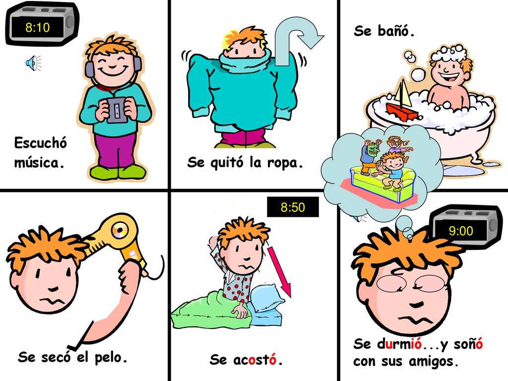 Se bañó. Escuchó música. Se quitó la ropa. Se durmió...y soñó