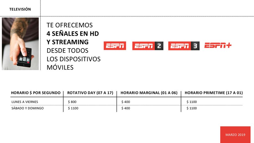 TE OFRECEMOS 4 SEÑALES EN HD Y STREAMING DESDE TODOS LOS DISPOSITIVOS