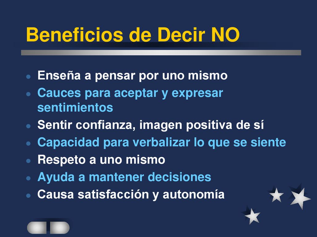 Beneficios de Decir NO Enseña a pensar por uno mismo