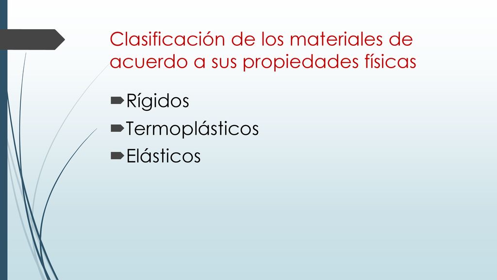 Clasificación de los materiales de acuerdo a sus propiedades físicas