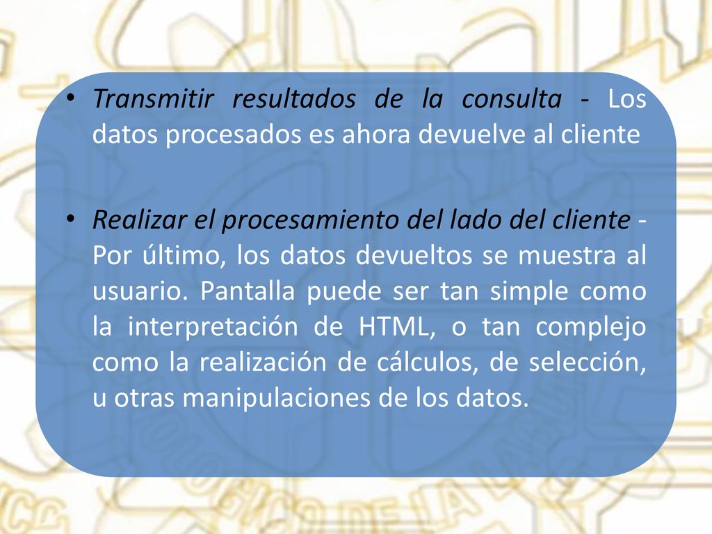 Transmitir resultados de la consulta - Los datos procesados ​​es ahora devuelve al cliente
