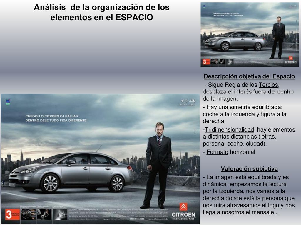 Análisis de la organización de los elementos en el ESPACIO