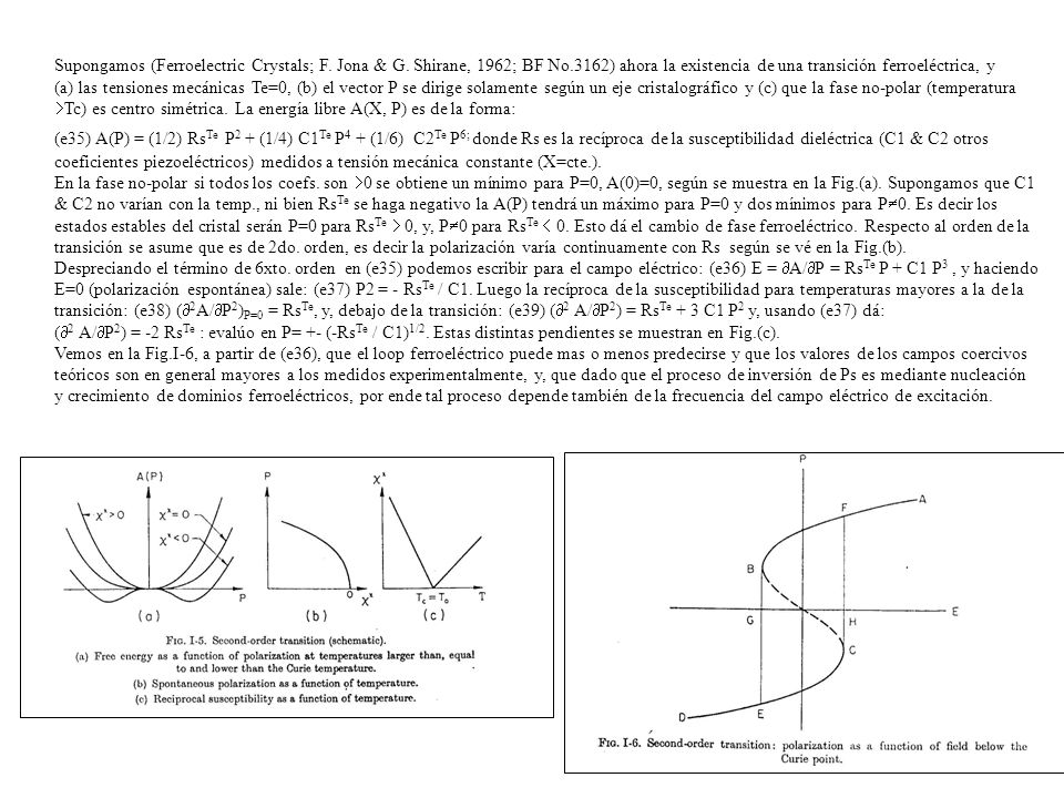 Supongamos (Ferroelectric Crystals; F. Jona & G. Shirane, 1962; BF No