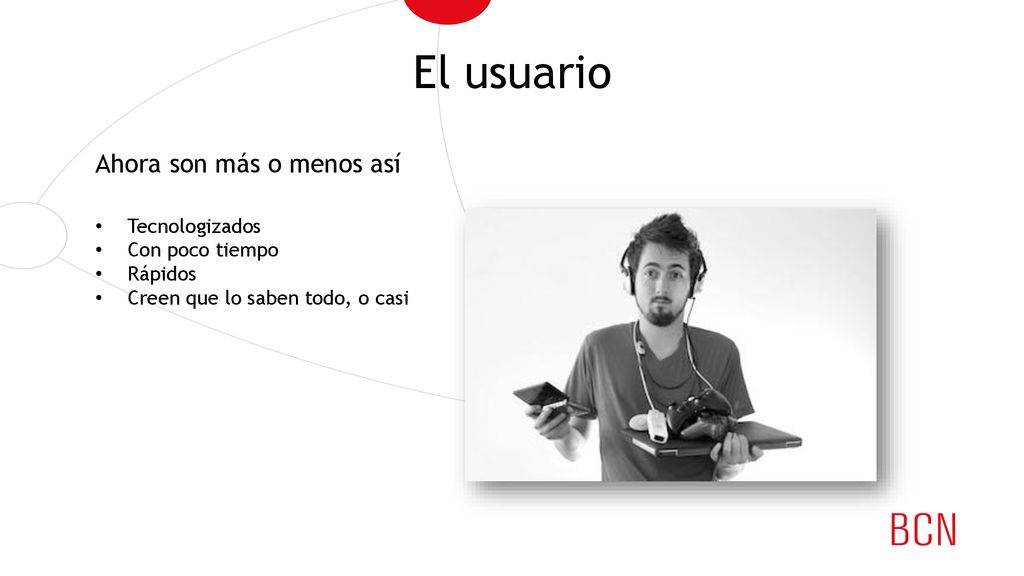 El usuario Ahora son más o menos así Tecnologizados Con poco tiempo