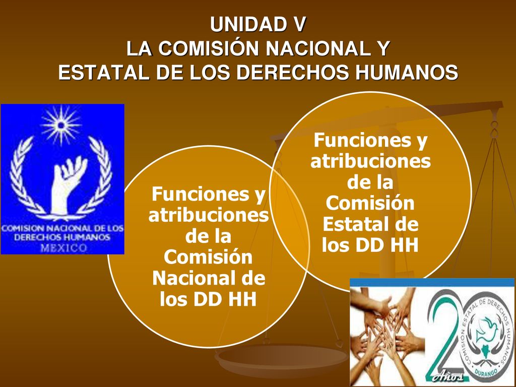 UNIDAD V LA COMISIÓN NACIONAL Y ESTATAL DE LOS DERECHOS HUMANOS