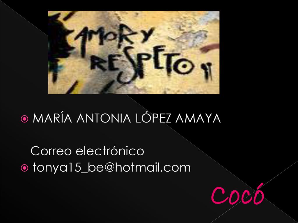 Cocó MARÍA ANTONIA LÓPEZ AMAYA Correo electrónico