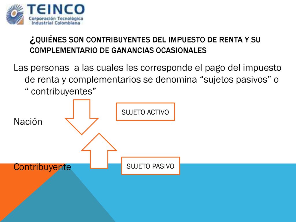 ¿Quiénes son contribuyentes del impuesto de renta y su complementario de ganancias ocasionales