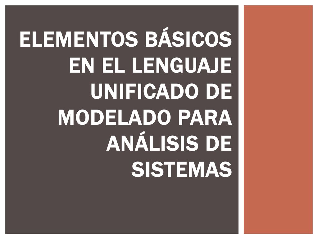 Elementos Básicos en el Lenguaje Unificado de Modelado para Análisis de Sistemas