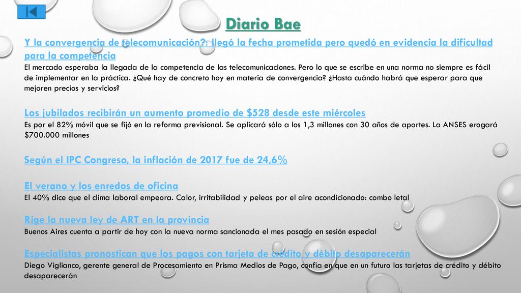 Diario Bae Y la convergencia de telecomunicación : llegó la fecha prometida pero quedó en evidencia la dificultad para la competencia.