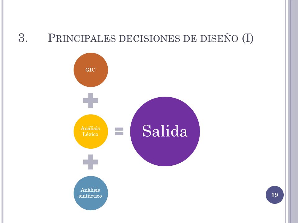 3. Principales decisiones de diseño (I)