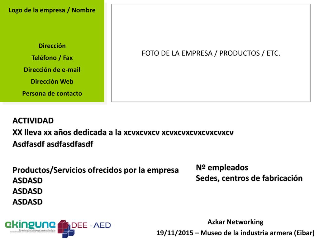 Azkar Networking 19/11/2015 – Museo de la industria armera (Eibar)