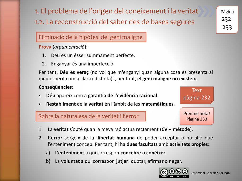 1. El problema de l’origen del coneixement i la veritat