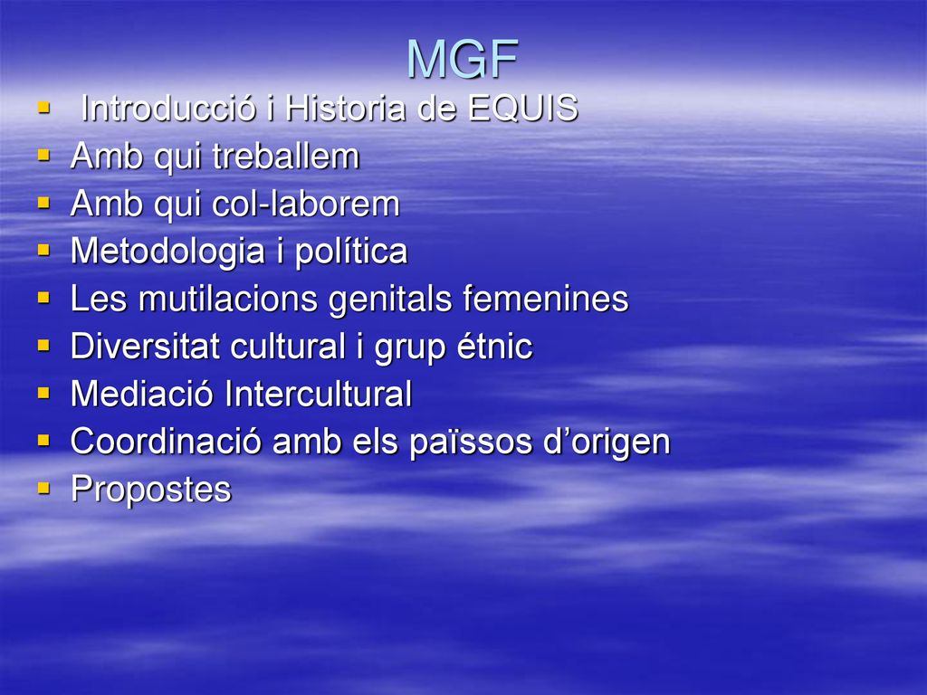 MGF Introducció i Historia de EQUIS Amb qui treballem