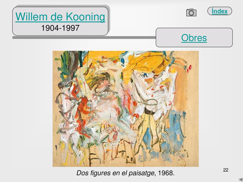 Willem de Kooning Obres Dos figures en el paisatge, 1968.