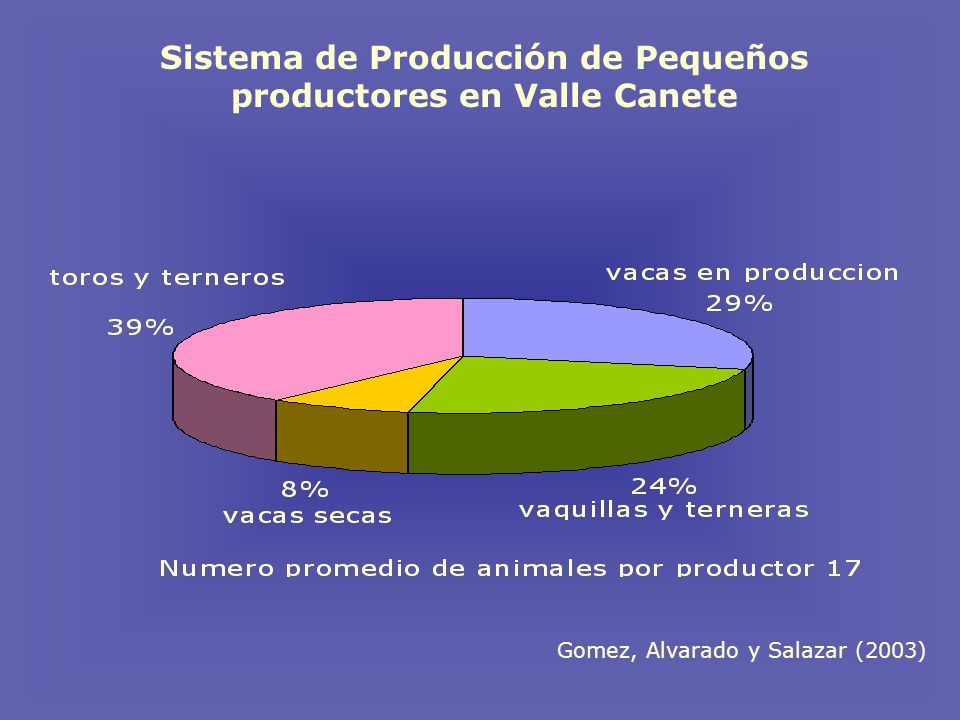 Sistema de Producción de Pequeños productores en Valle Canete